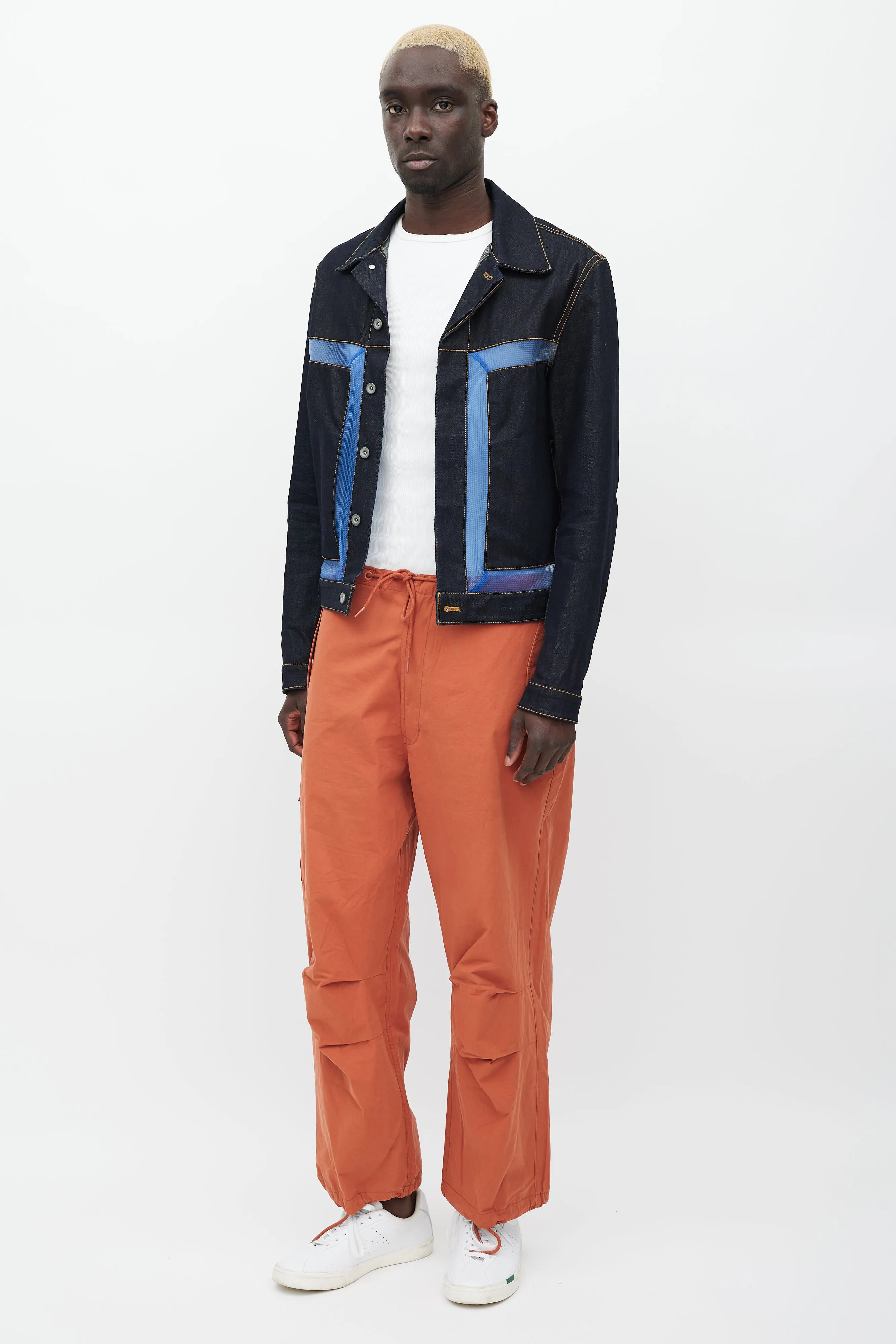 Orange Two Pocket Parachute Pants