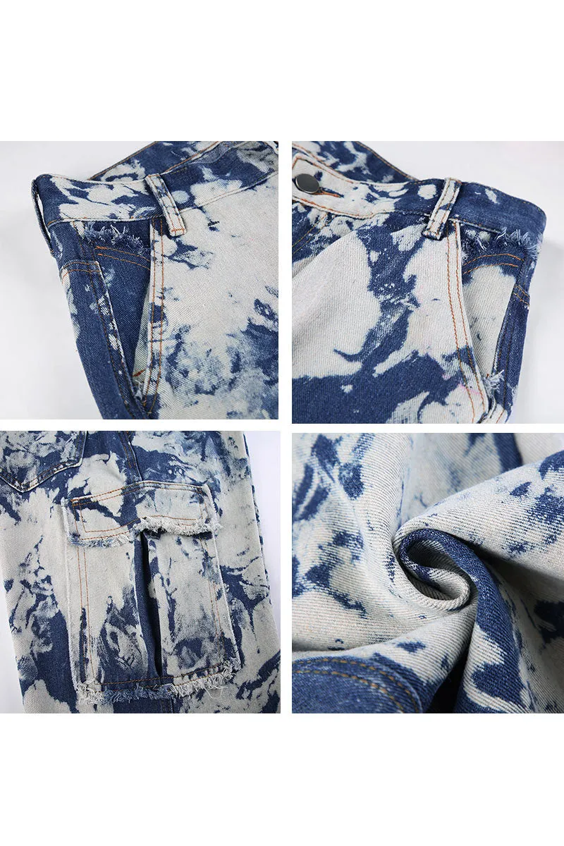 PI773 Tie Dye Denim Jeans