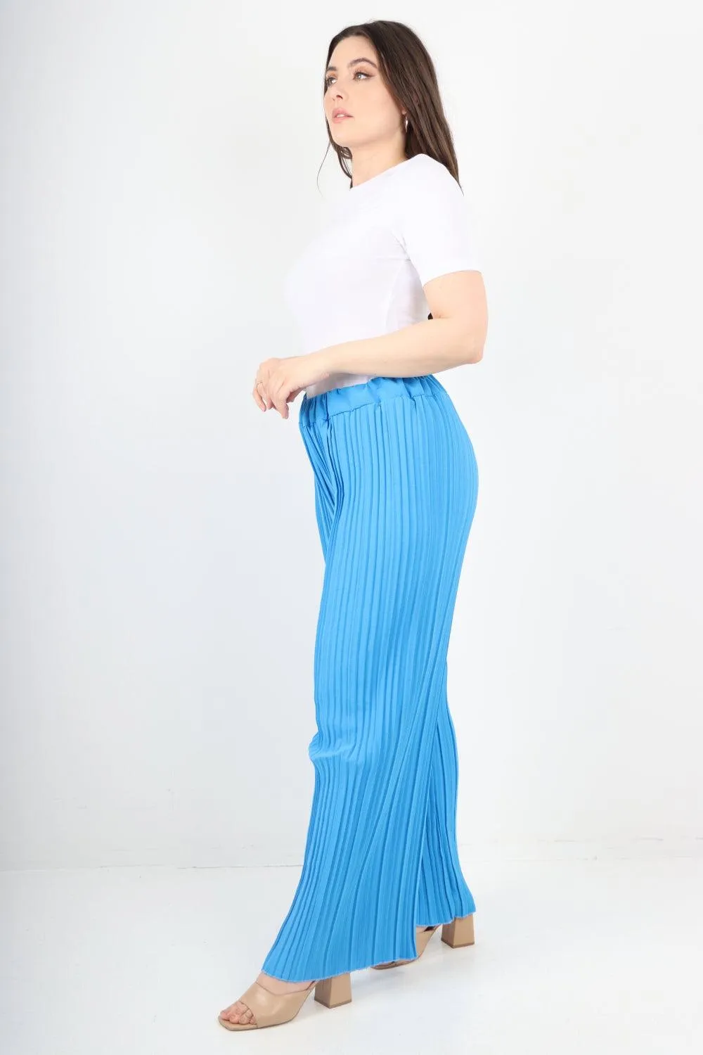 Pleated Elasticated Waist Trousers