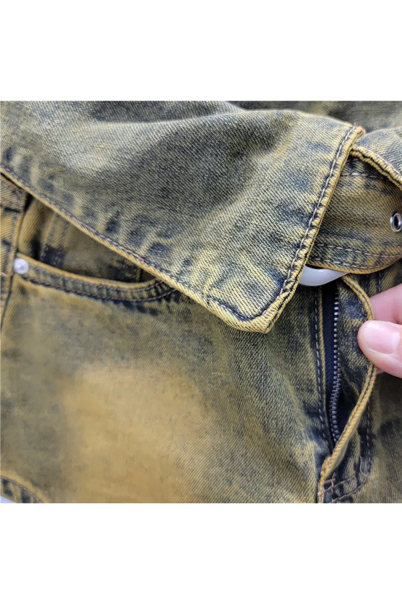 PM0189 High Rise Denim Shorts
