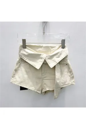 PM0189 High Rise Denim Shorts
