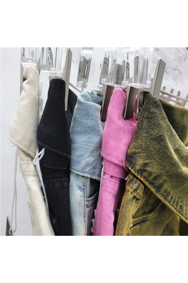 PM0189 High Rise Denim Shorts