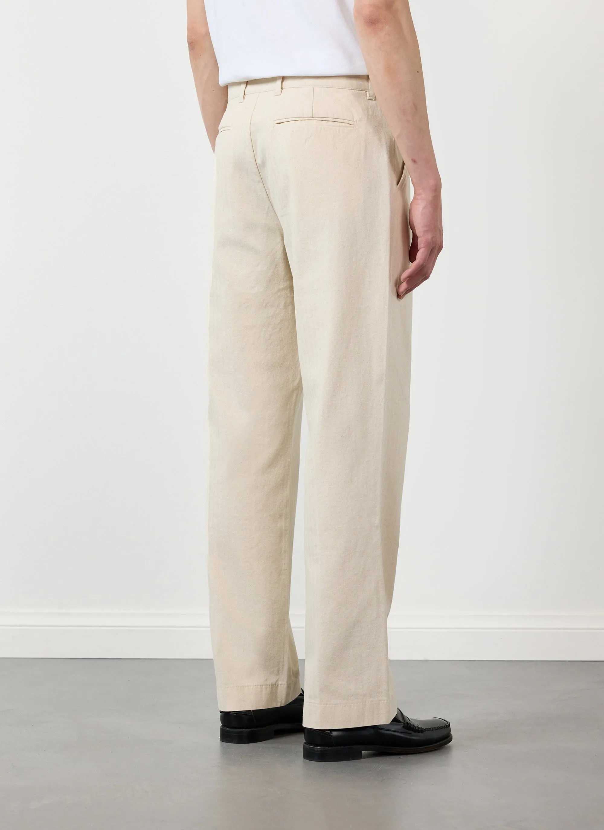 Program Pleated Trousers | Cotton | Ecru