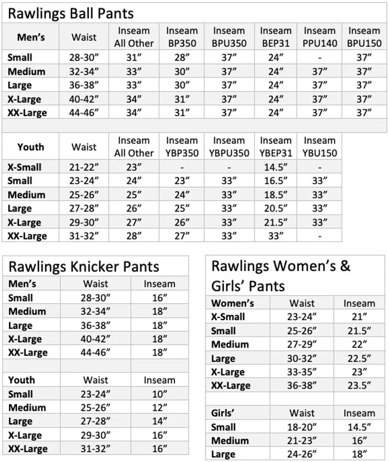 Rawlings Junior Semi-Relaxed YBP31SR-B Baseball Pants