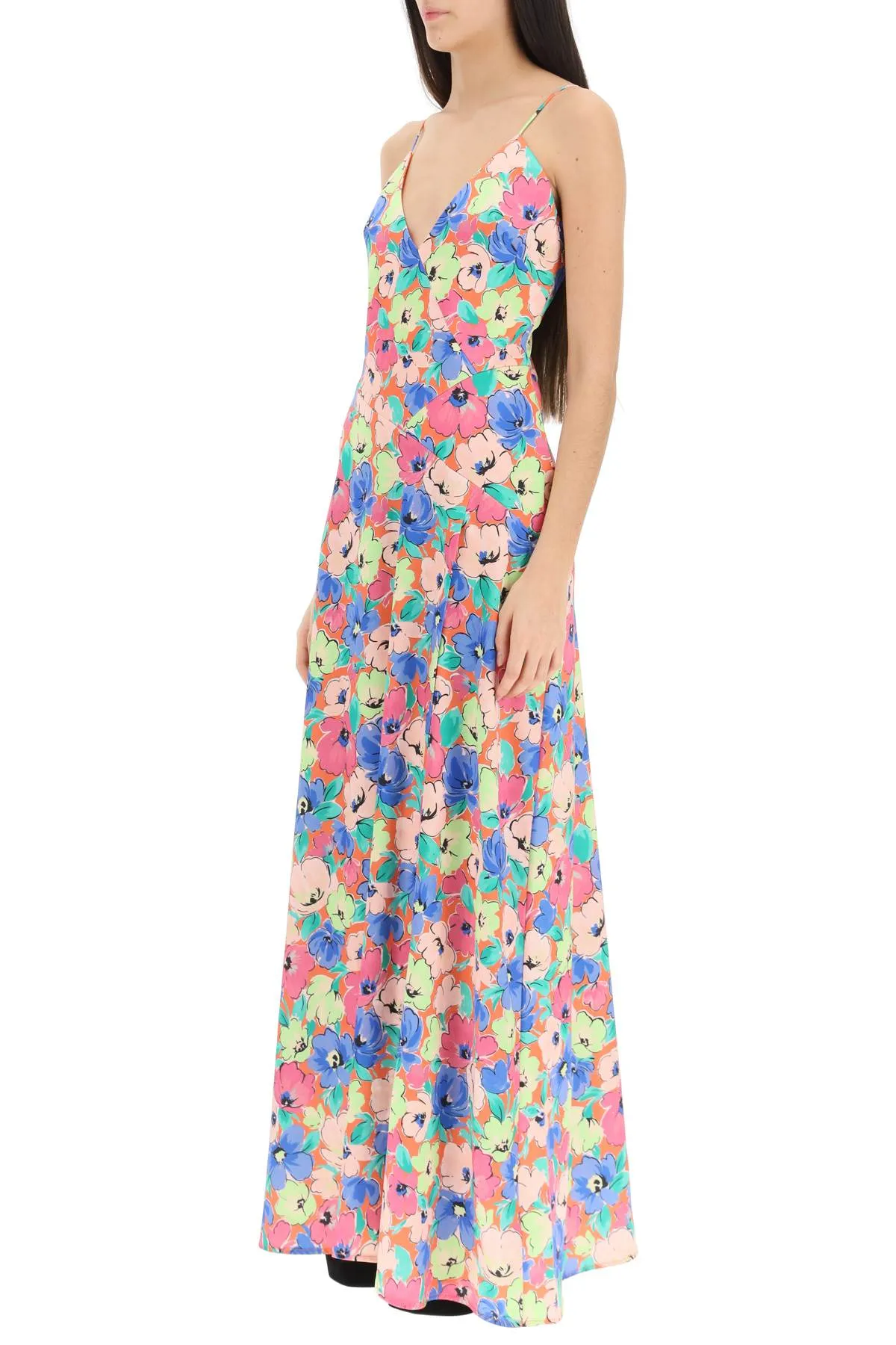 'shalonda' satin maxi slip dress