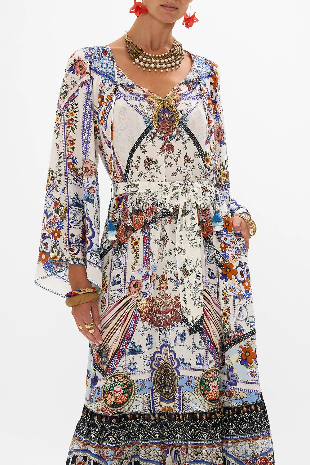 SMOCKED RAGLAN SLEEVE DRESS MY FOLK ART HEART