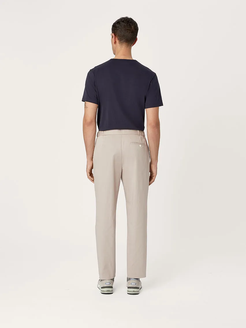 The 24 Trouser Relaxed Fit || Beige | Stretch Cotton