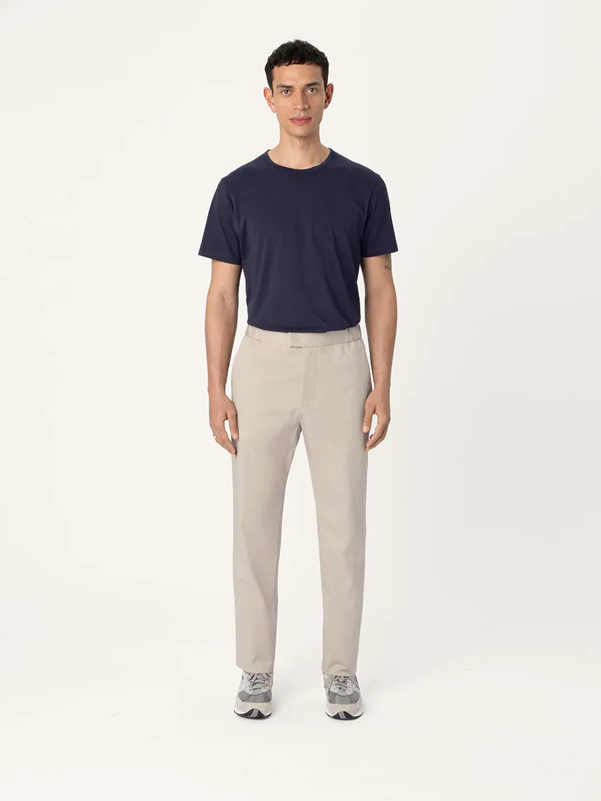 The 24 Trouser Relaxed Fit || Beige | Stretch Cotton