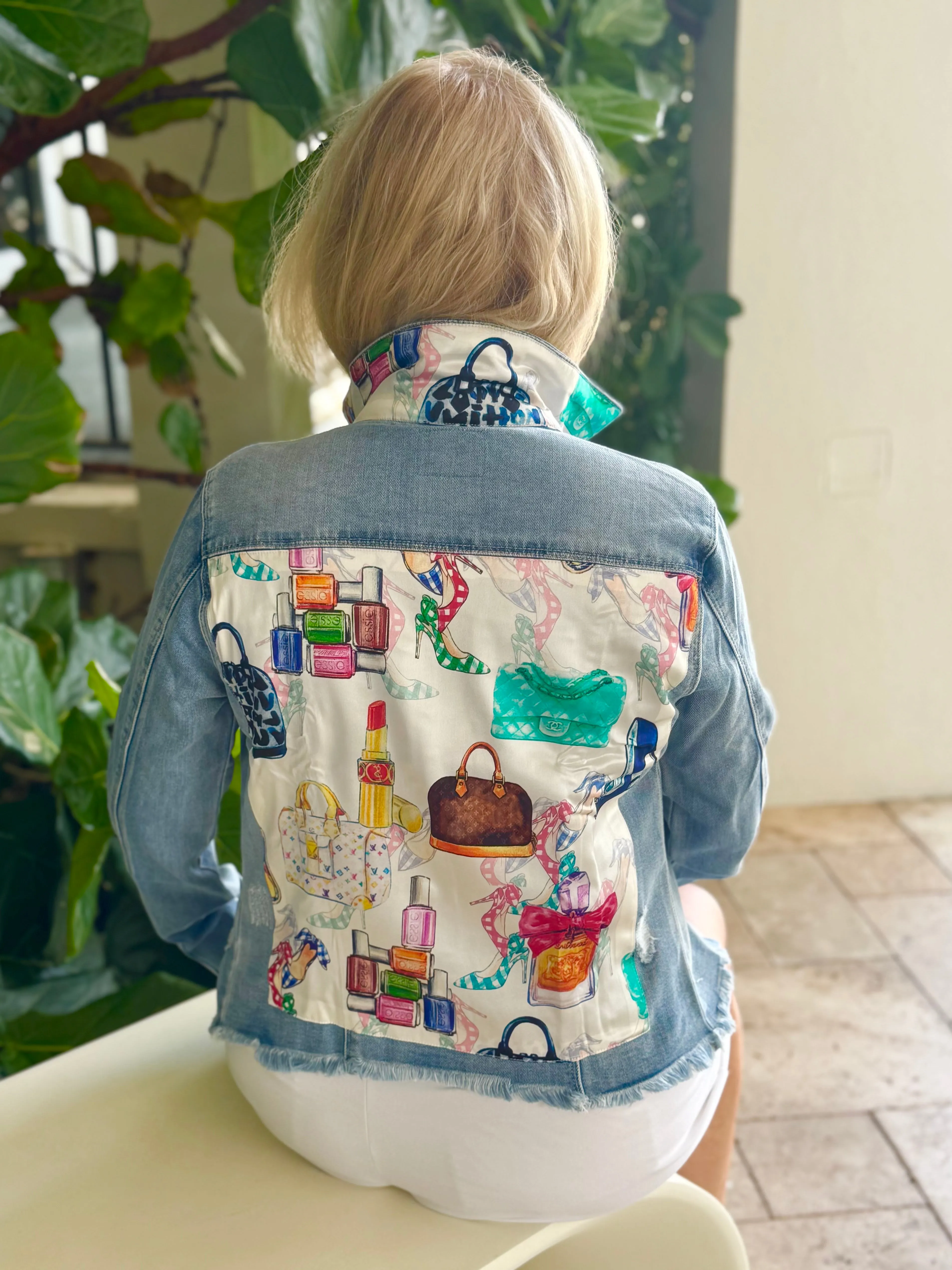 The Light  Denim Jacket /  White Eclectic Designer