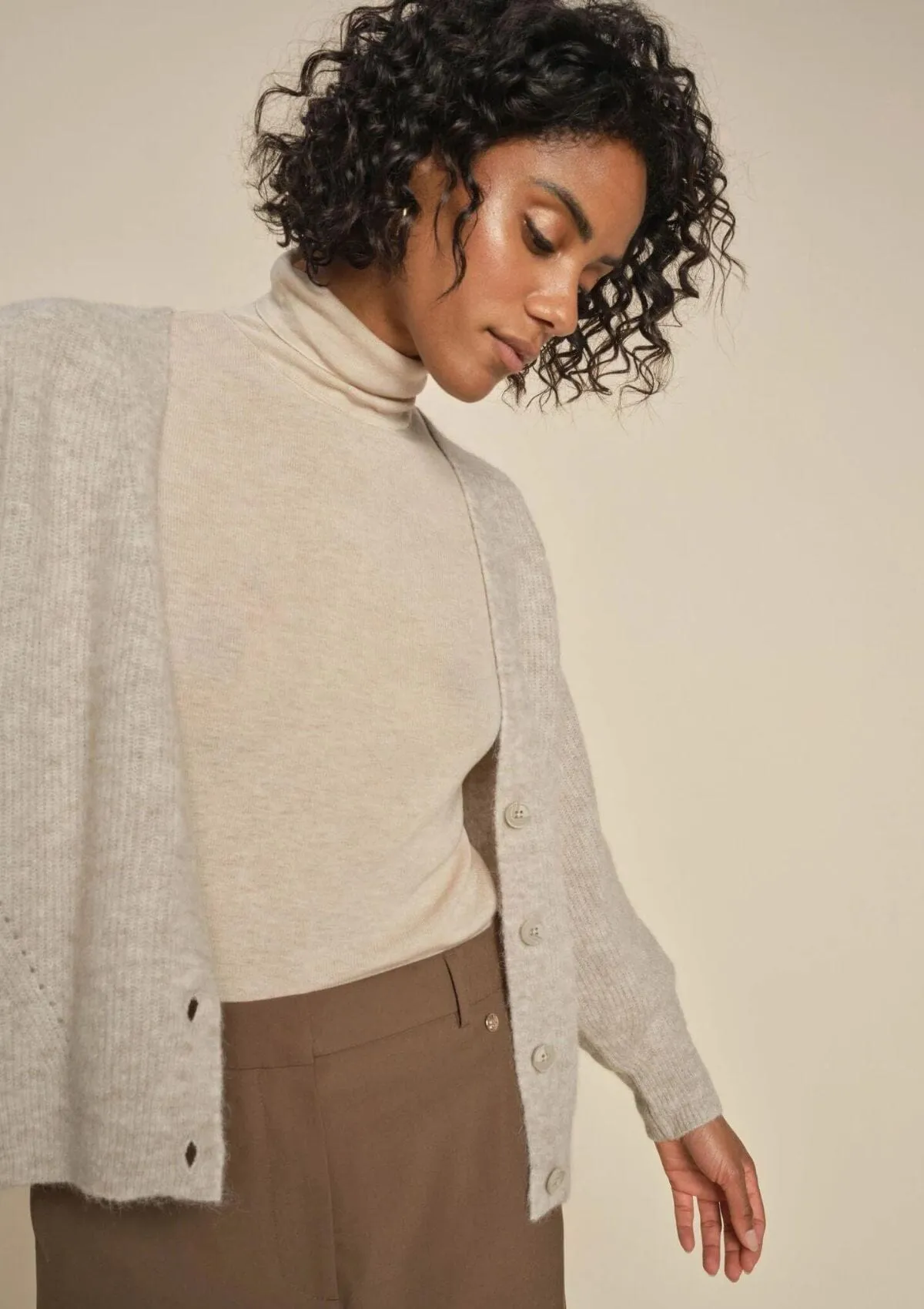 Thora V-Neck Knit Cardigan | Mos Mosh