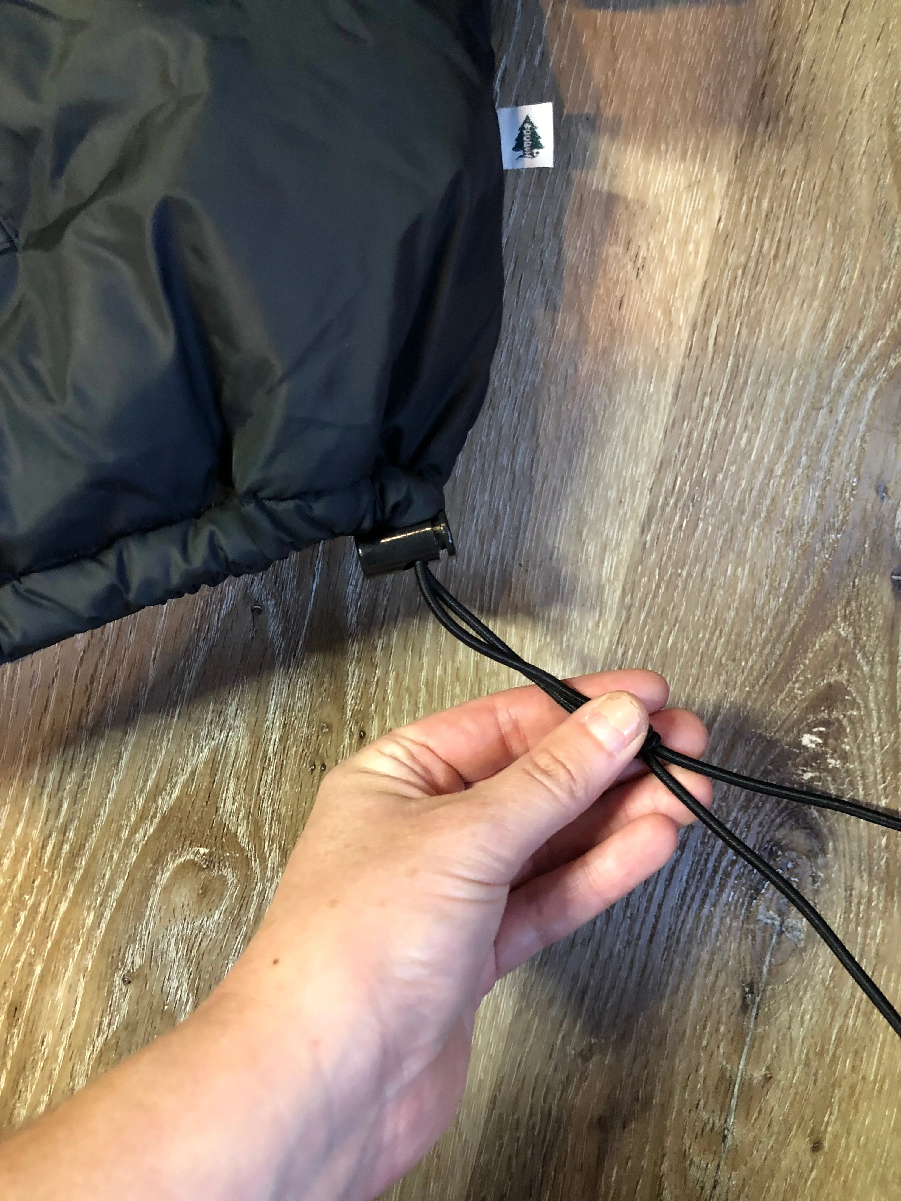 Vintage Woods Down Filled Black Anorak, Made in Canada