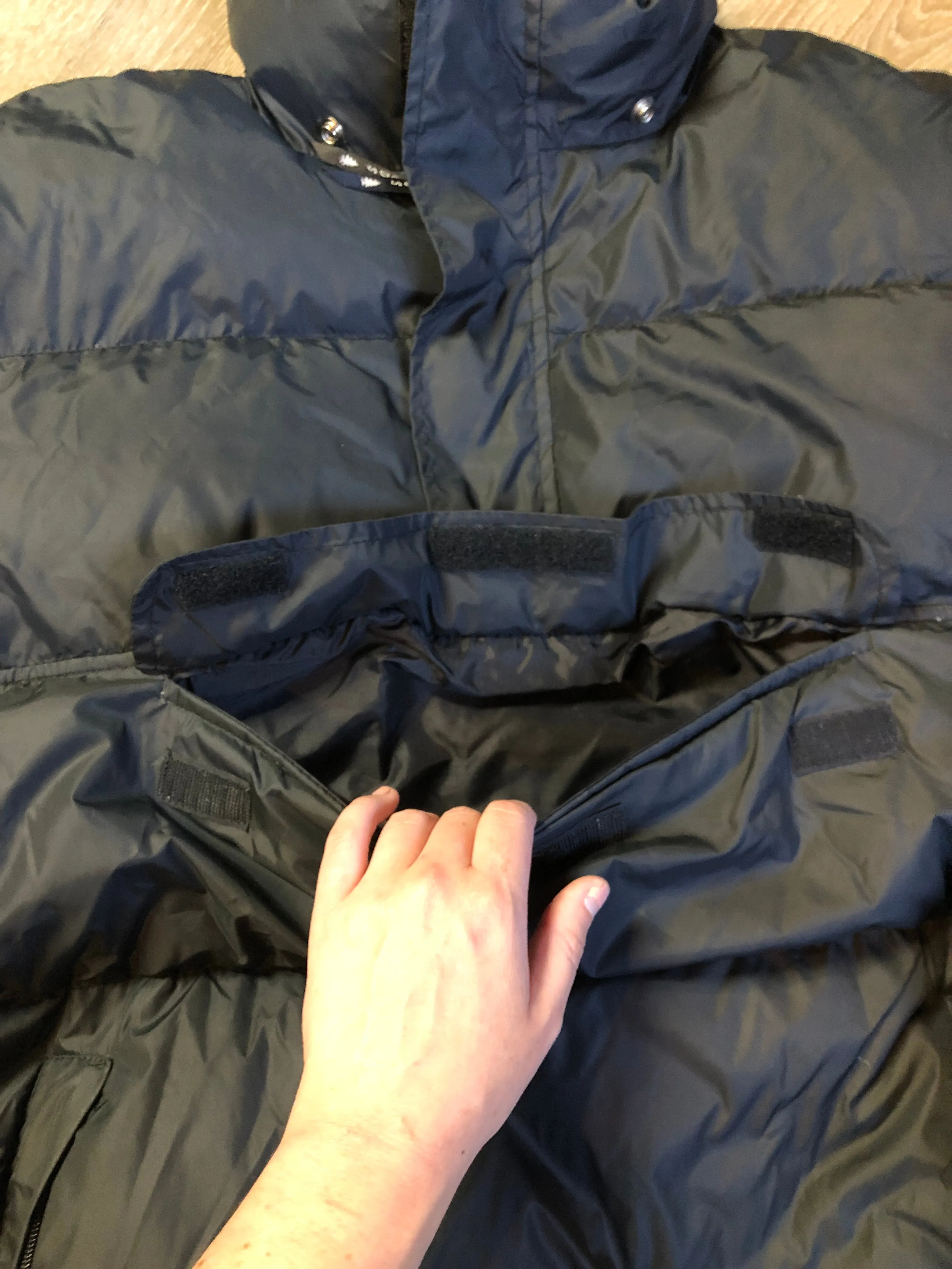 Vintage Woods Down Filled Black Anorak, Made in Canada