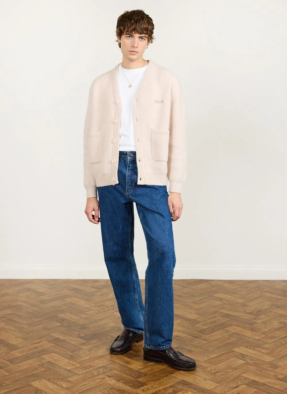 White Glove Knitted Cardigan | Mohair | Ecru