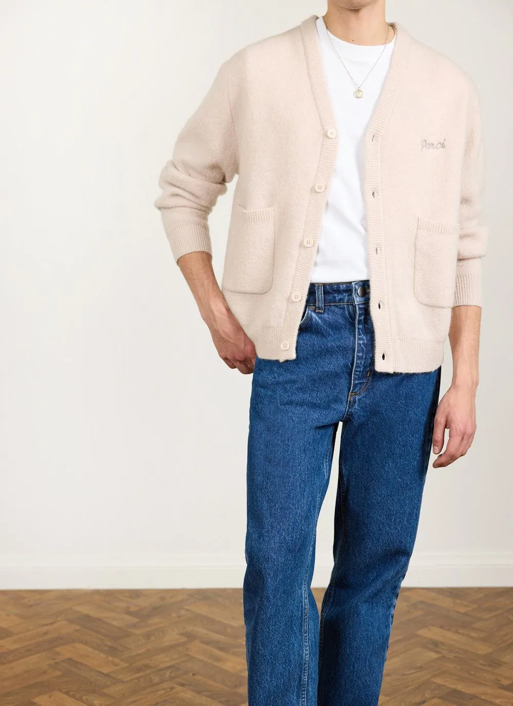 White Glove Knitted Cardigan | Mohair | Ecru
