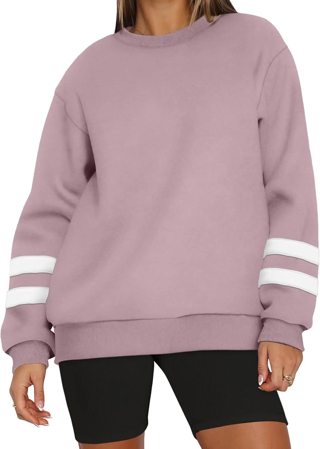 WIHOLL Womens Oversized Sweatshirts Long Sleeve Tops Fall Winter Clothes Crewneck Cozy Outfits Pullover 2024 Fashion
