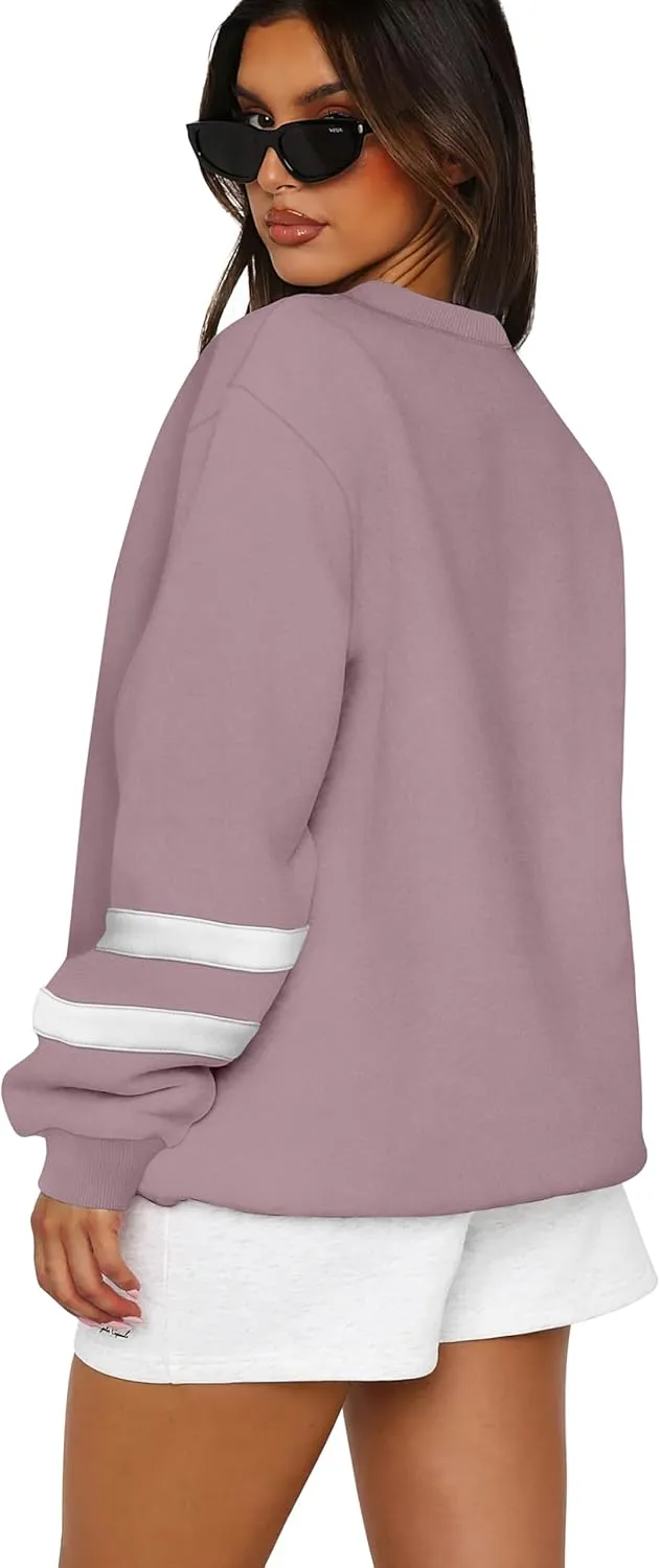 WIHOLL Womens Oversized Sweatshirts Long Sleeve Tops Fall Winter Clothes Crewneck Cozy Outfits Pullover 2024 Fashion