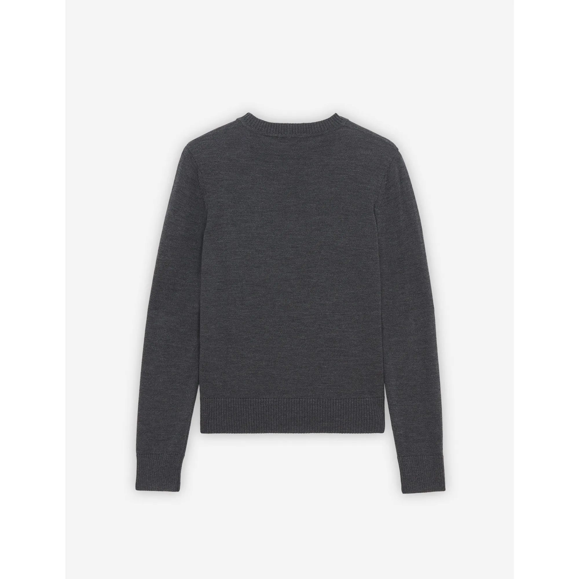 Women Fox Head Patch Adjusted R-Neck Cardigan - Anthracite Melange