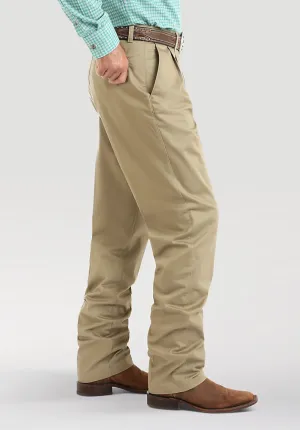 Wrangler Mens Pleated Front Casuals Khaki Style 00097KH