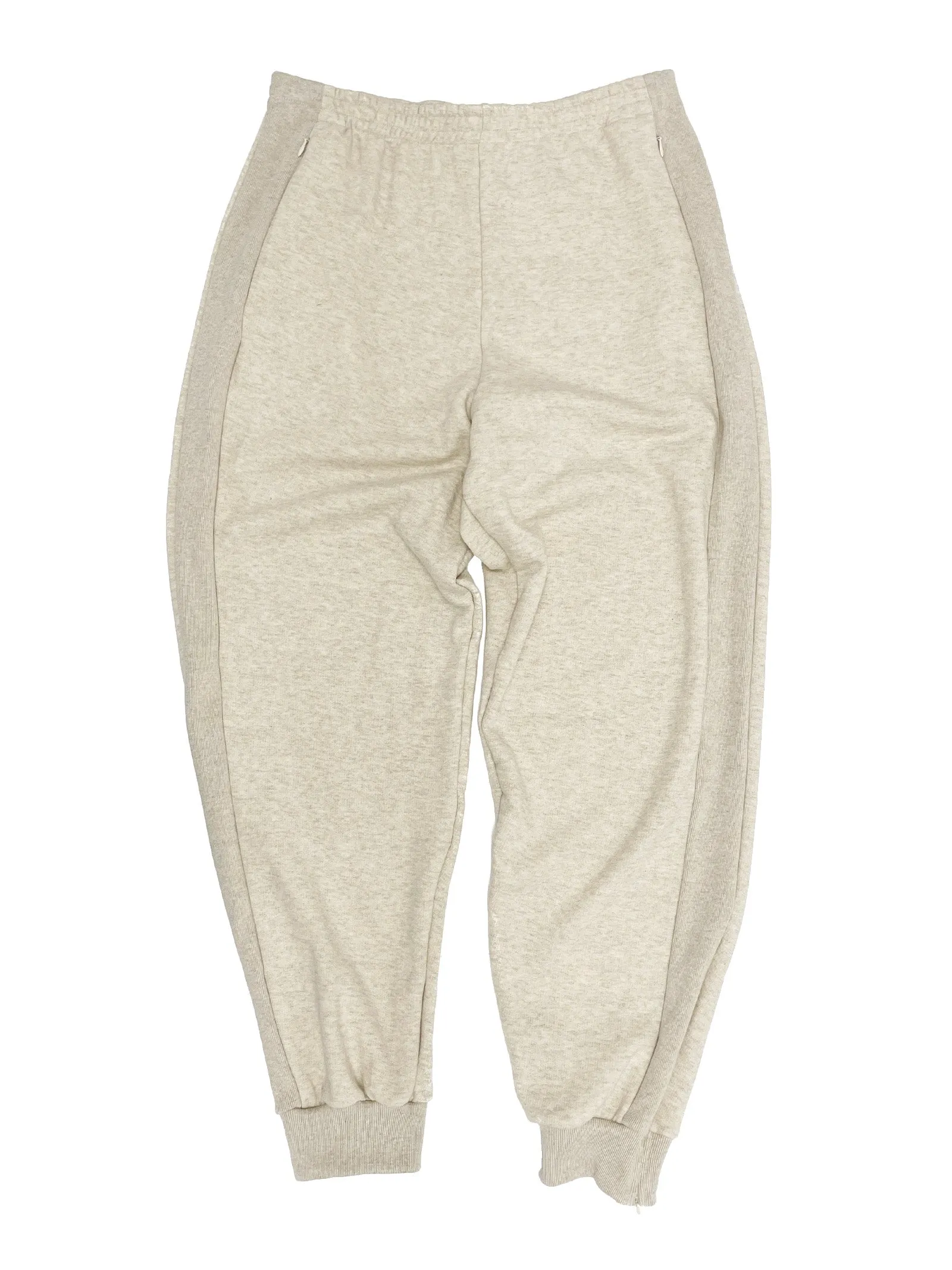 Zip Cuff Sweatpant in Heather Oat