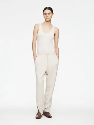 Zip Cuff Sweatpant in Heather Oat
